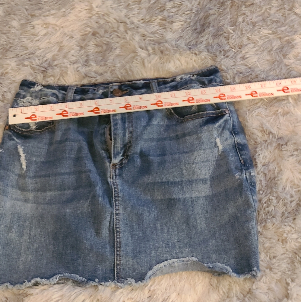 Denim Blue Jean Skirt Ci Sono size Large - Picture 8 of 12